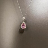 diamond Vintage古着 Pink flowers项链