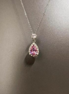 Vintage古着 Pink diamond flowers项链