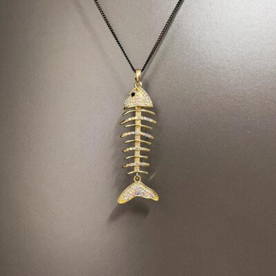 Vintage古着 Colorful fish bones项链