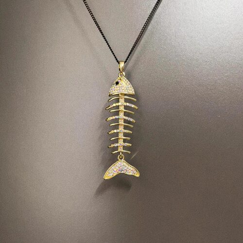 Vintage古着 Colorful fish bones项链