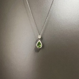 flowers项链 diamond Vintage古着 Green