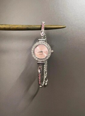 Vintage古着 Pink belt circle手表