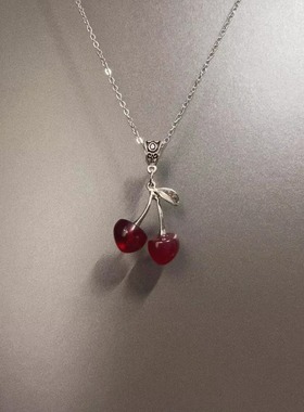 Vintage古着 Glazed cherry项链