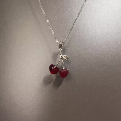 Vintage古着 Glazed cherry项链