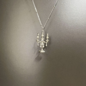 Vintage古着 Silver candlestick项链