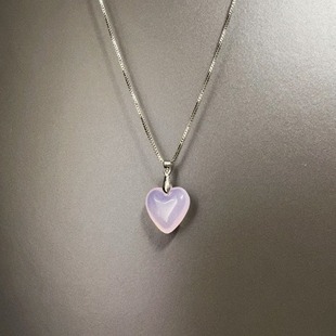 Heart项链 Blush Vintage古着 Crystal