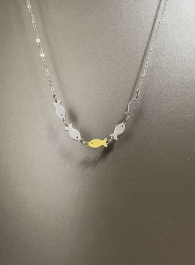 Vintage古著Titanium steel small fish项链