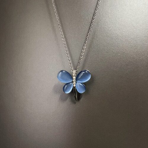 Vintage古着 Water drop butterfly项链