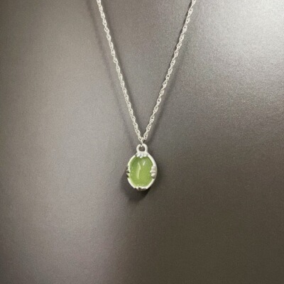 Vintage古着 Engraved fan love项链