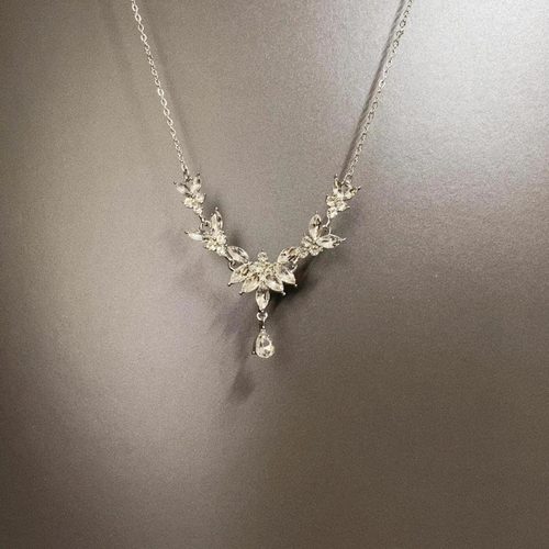 Vintage古着 Crystal snowflake项链