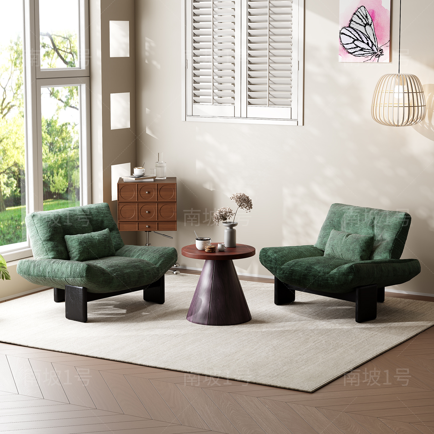 阳台休闲单人椅轻奢懒人沙发