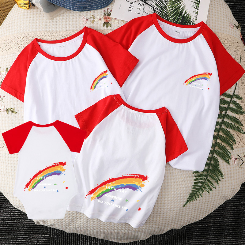 亲子装男女通用休闲一家三口