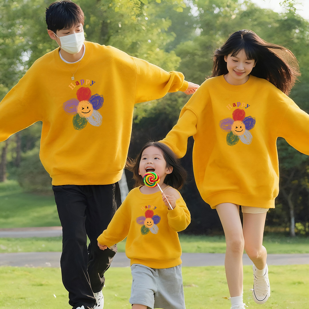 母女装2025秋冬新款学校运动会卫衣高端亲子装儿童团体活动班服