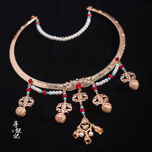 【金鹧鸪】晚明风长命锁平安锁明制婚服项圈古风项链女玉风璎珞女