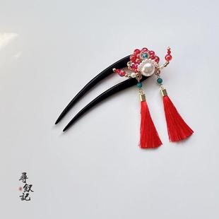 原创高颜值国潮系列手工编织刀马旦状元帽个性发饰古风发夹发簪