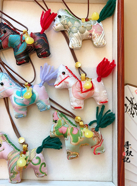 新中式真丝小马马上有钱项链