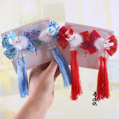 原创新年喜庆流苏发饰