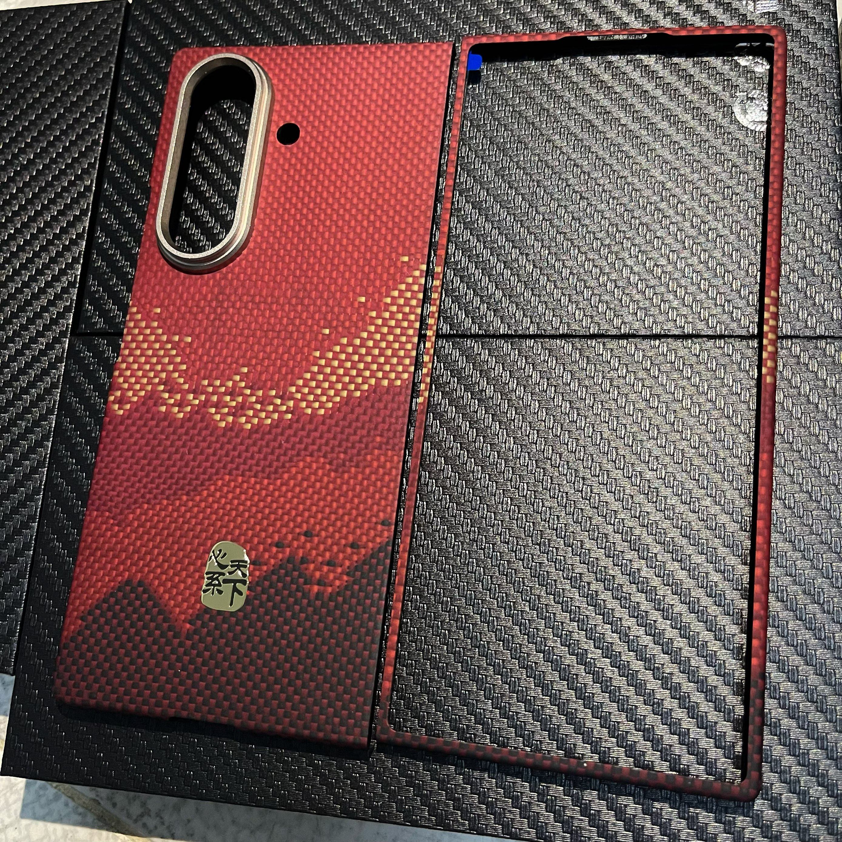 适用于三星Zfold7手机壳fold6一体碳纤维纹折叠屏超薄轻薄壳防摔高端保护套芳纶纤维材质超薄裸机手感w26 w25