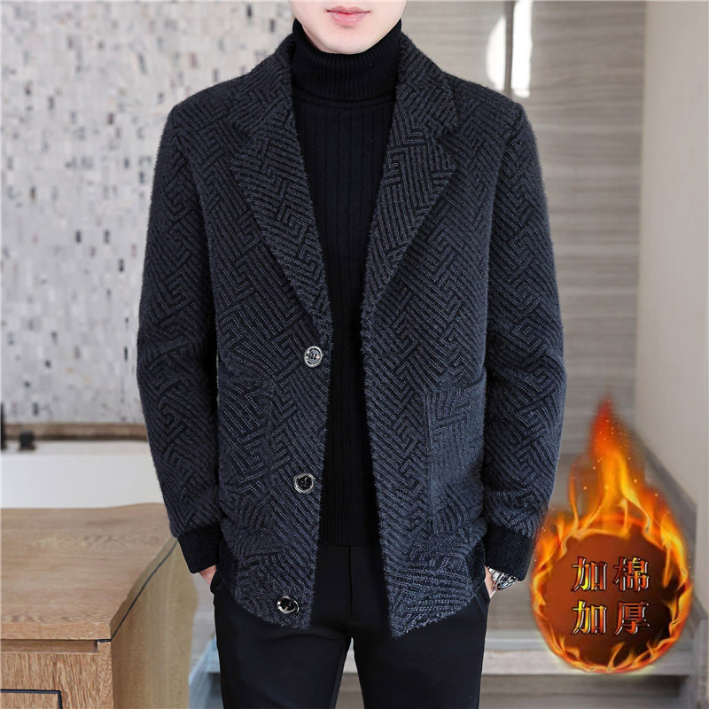 毛呢大衣男秋冬季新款加厚外套