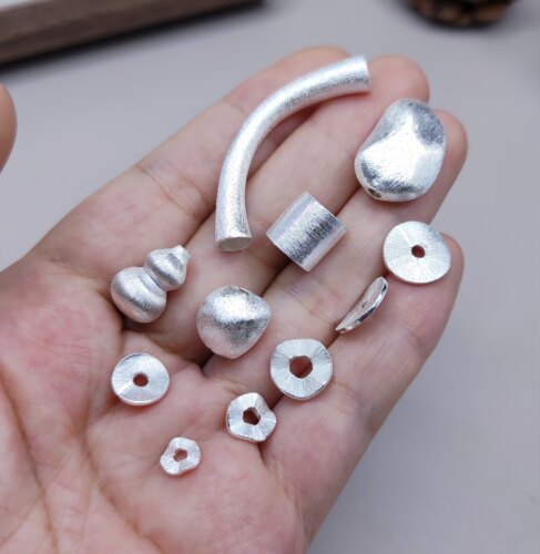S925纯银精工拉丝手链项链配件diy手作材料配饰100元包邮656 4