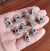 泰国清迈手工银手链项链配饰diy配件散珠个性 材料100元 包邮