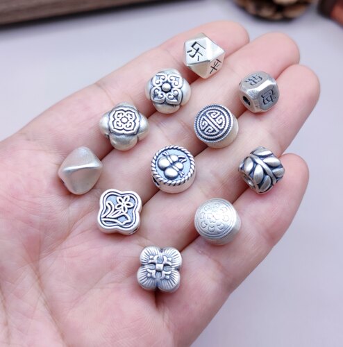 S999纯银招财进宝手链项链配件diy手作串珠材料100元包邮632 4