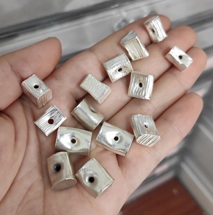 泰国清迈手工银手链项链配件diy手作材料白色配饰100元包邮34 0