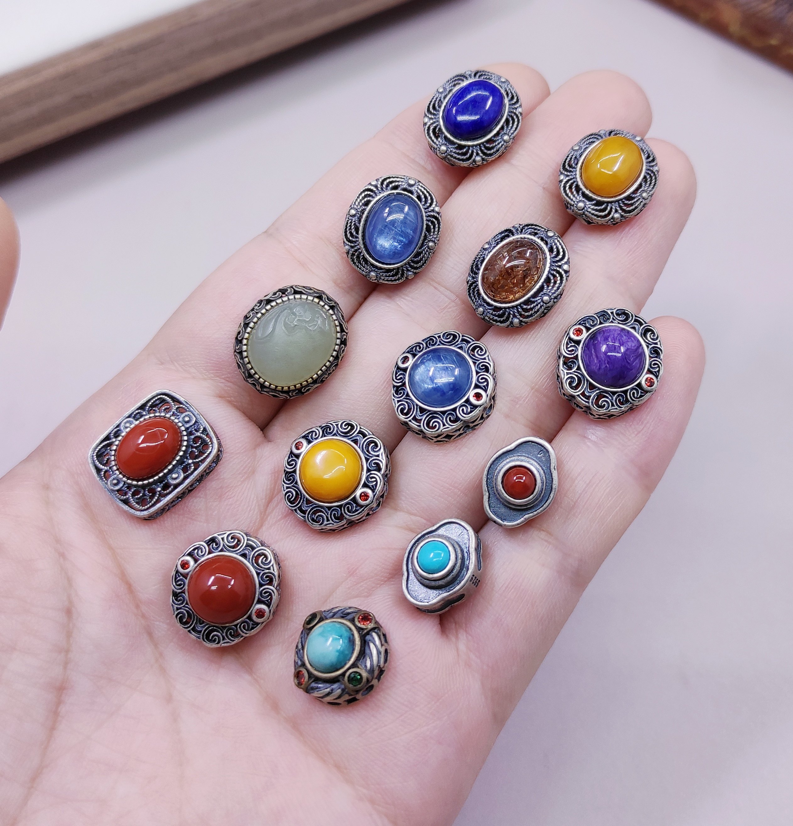 S925纯银镶嵌蜜蜡南红绿松手链项链配件diy手作串珠材料791 3,饰品/流行首饰/时尚饰品新,其他DIY饰品配件,淘宝优惠券,粉丝福利购,淘宝优惠卷