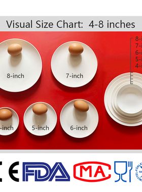 一个装【食品接触安全认证】可印字logo洗碗机白色小盘子无铅骨瓷