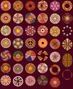 复古花卉装饰画抽象图形北欧画芯包装图案印花矢量svg设计png素材