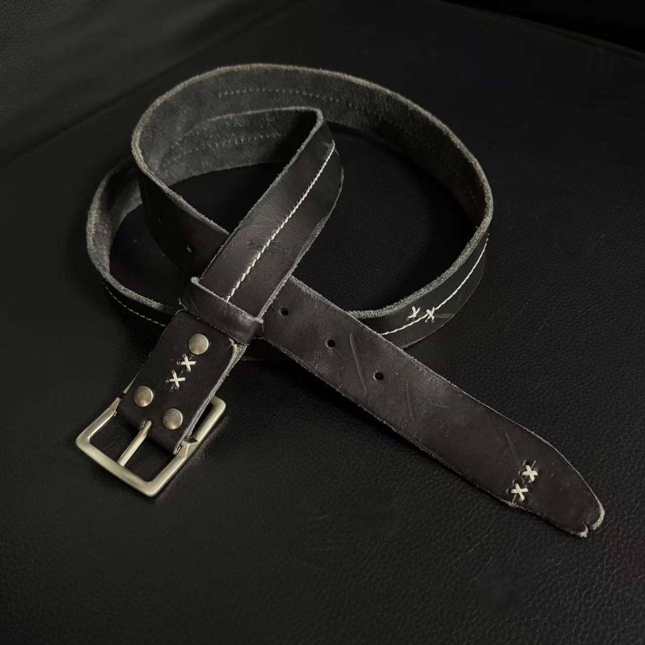 Baseplate日本枥木植鞣水染皮带