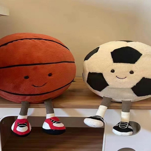 创意篮球玩偶足球公仔抱枕毛绒玩具送给男生兄弟男孩儿童生日礼物