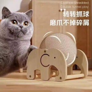 猫咪玩具立式猫抓球滚球剑麻