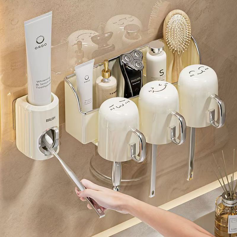 牙刷置物架打孔刷牙壁挂式架子