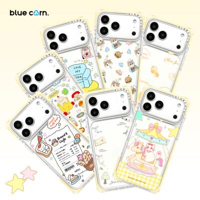 【bluecorn】蓝色苞米原创奶酪布丁合集方形直角边手机壳适用于iPhone 17/16/PRO MAX magsafe磁吸防摔保护套