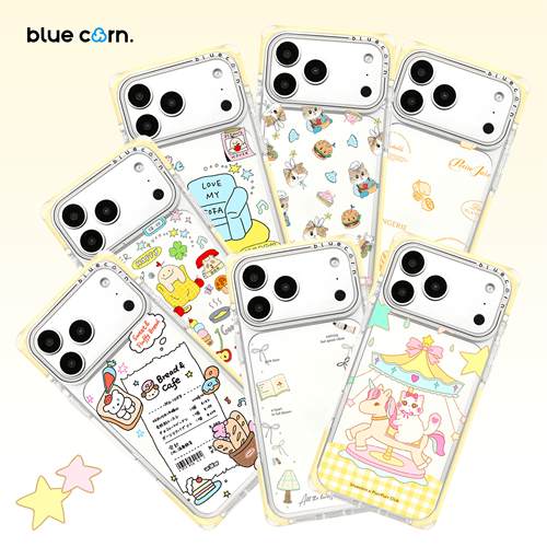 【bluecorn】蓝色苞米原创奶酪布丁合集方形直角边手机壳适用于iPhone 17/16/PRO MAX magsafe磁吸防摔保护套