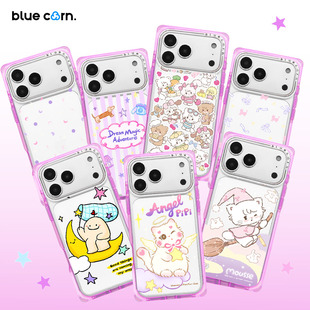 方形直角边手机壳适用于iPhone MAX bluecorn magsafe磁吸 PRO 蓝色苞米原创紫色奶方合集第2弹