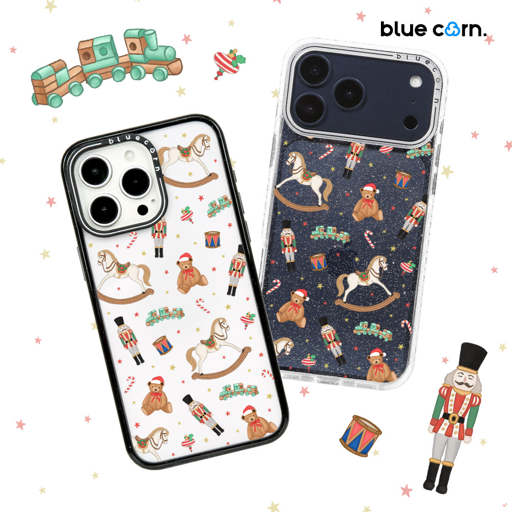 【bluecorn】蓝色苞米原创平安夜的礼物适用于iPhone 17/16/15PRO/MAX magsafe镜面磁吸防摔手机壳全包保护套