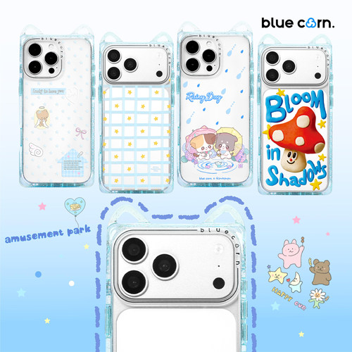 【bluecorn】蓝色苞米晶透蓝猫耳合集适用于iPhone 17/16/15PRO/MAX magsafe磁吸方形直角边防摔手机壳保护套