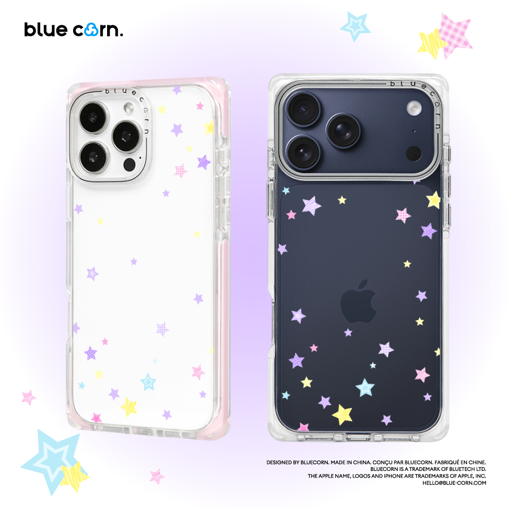 【bluecorn】蓝色苞米原创彩色星星适用于iPhone 17/16/PRO/MAX 15pro magsafe磁吸防摔手机壳卡通全包保护套