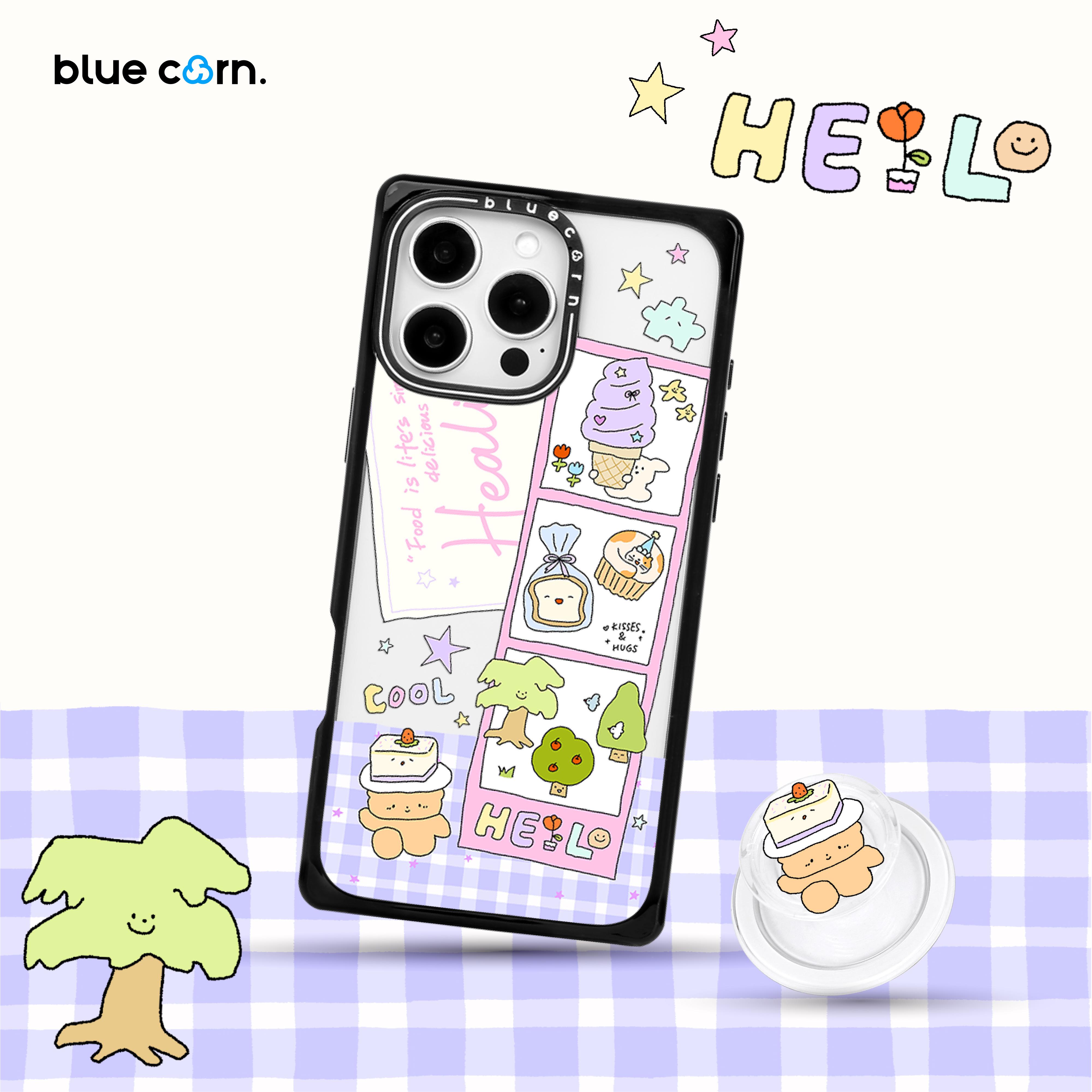 【bluecorn】蓝色苞米原创格子小物适用于iPhone 17/16/15PRO/MAX magsafe镜面磁吸全包卡通防摔手机壳保护套