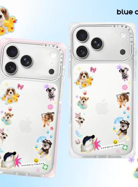 【bluecorn】蓝色苞米原创小狗派对适用于iPhone 17/16/15 PRO/MAX magsafe 镜面磁吸防摔全包手机壳保护套