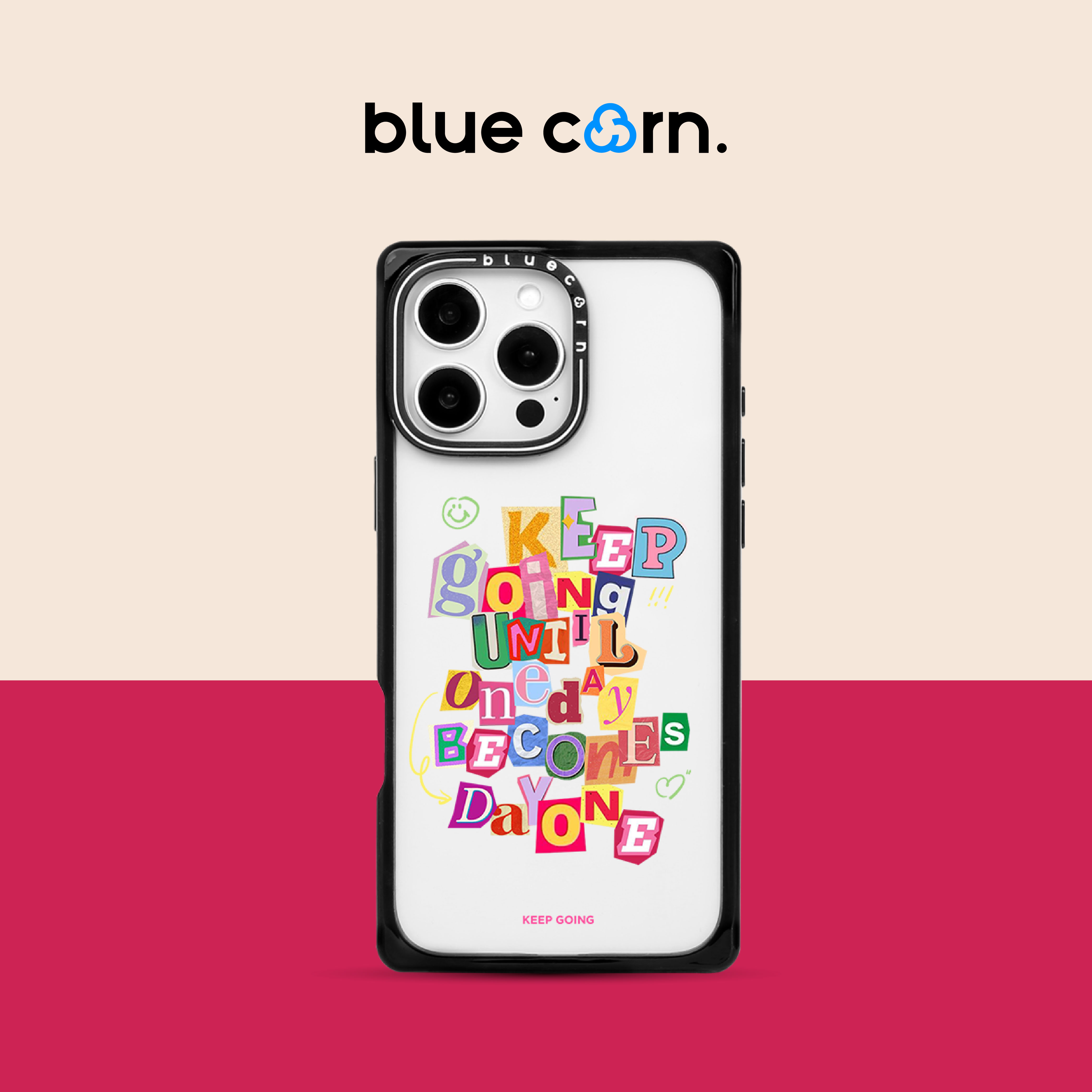 【bluecorn】蓝色苞米原创Keep Going适用于iPhone 17/16/15PRO/MAX magsafe镜面磁吸防摔手机壳全包保护套