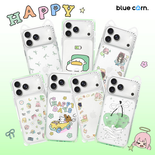 【bluecorn】蓝色苞米薄荷布丁奶方合集适用于苹果iPhone17/16/15/PRO/MAX magsafe磁吸方形渐变直角边手机壳