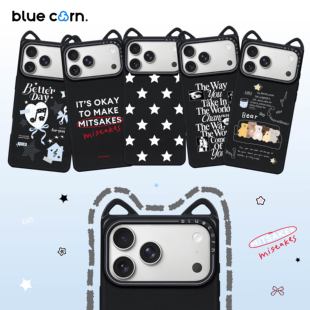 【bluecorn】蓝色苞米星辰黑猫耳合集适用于iPhone 18/17/16/15PRO/MAXmagsafe磁吸方形直角边猫耳防摔手机壳