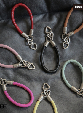 bluecorn原创钛金属色超软皮绳简约百搭户外通用短款防丢手机挂绳