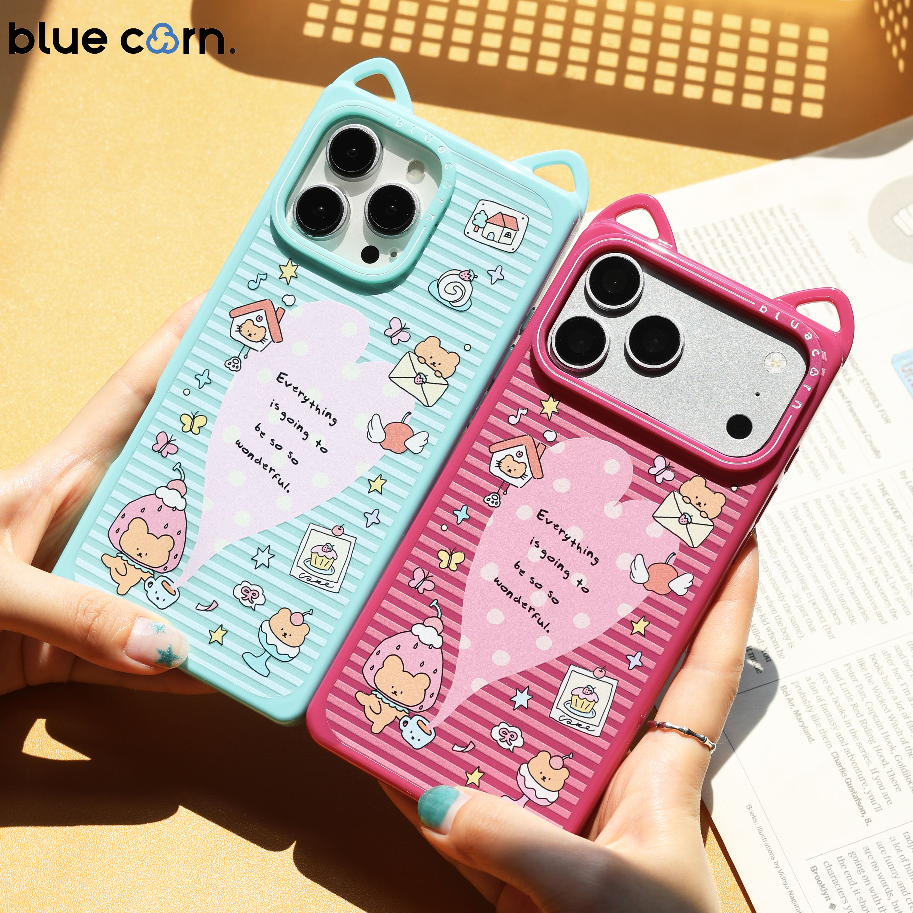 【bluecorn】蓝色苞米原创小熊甜品铺适用于iPhone18/17/16/15PRO/MAX magsafe磁吸防摔手机壳卡通全包保护套