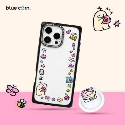 【bluecorn】蓝色苞米原创皮蛋小相框 适用于iPhone 17/16/15PRO/MAX magsafe镜面磁吸防摔手机壳全包保护套