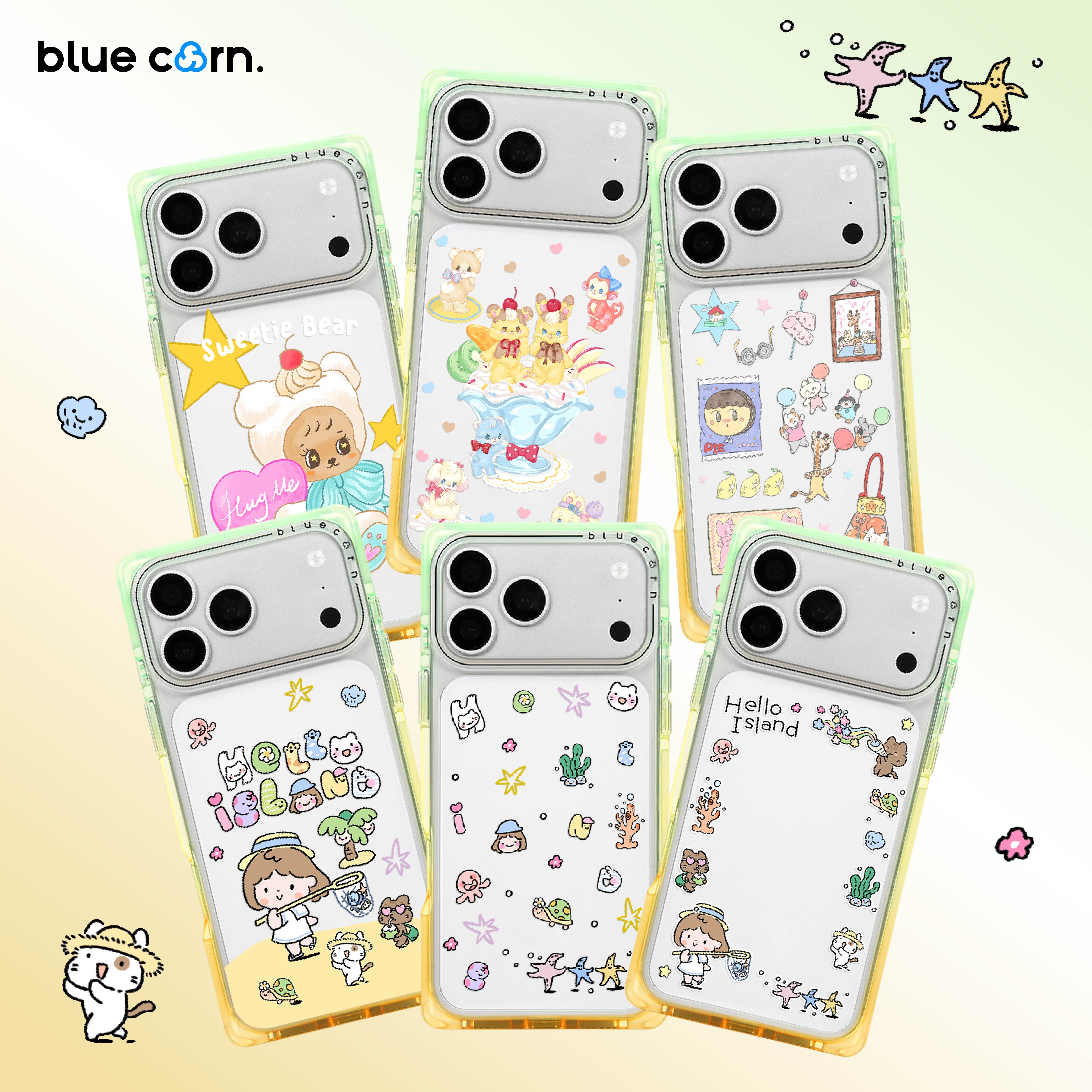 【bluecorn】蓝色苞米原创森林落日合集渐变色手机壳适用于iPhone 18/17/16/PRO/MAX magsafe磁吸全包保护套