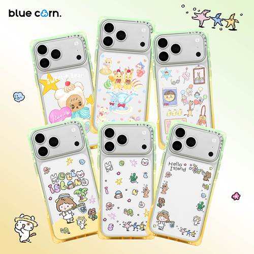 【bluecorn】蓝色苞米原创森林落日合集渐变色手机壳适用于iPhone 17/16/PRO/MAX magsafe磁吸卡通全包保护套